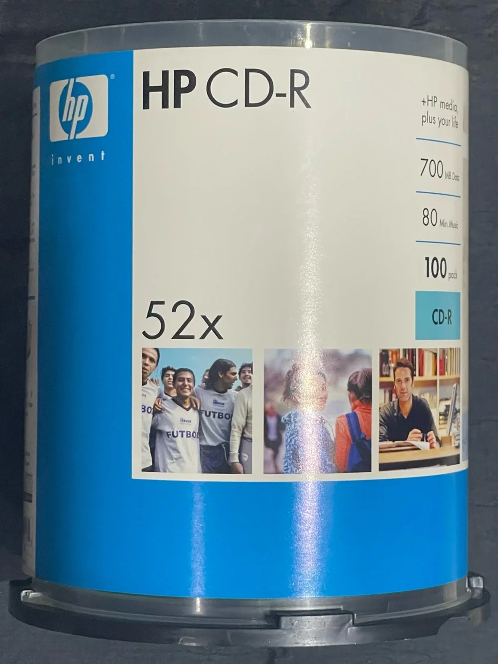 HP CD-R 52x 100-Pack - Blue & White Packaging